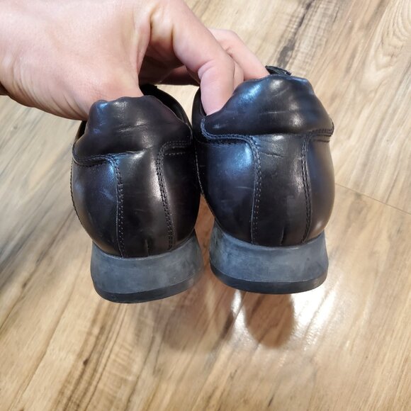 Salvatore Ferragamo Leather Sneakers black size womens 6.5 - Picture 6 of 8